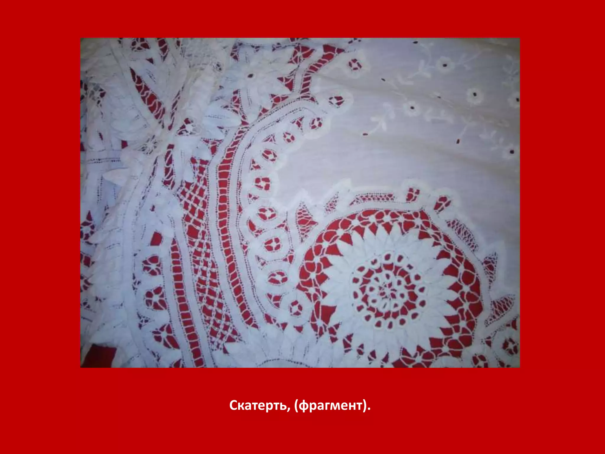 Скатерть, (фрагмент). 
 