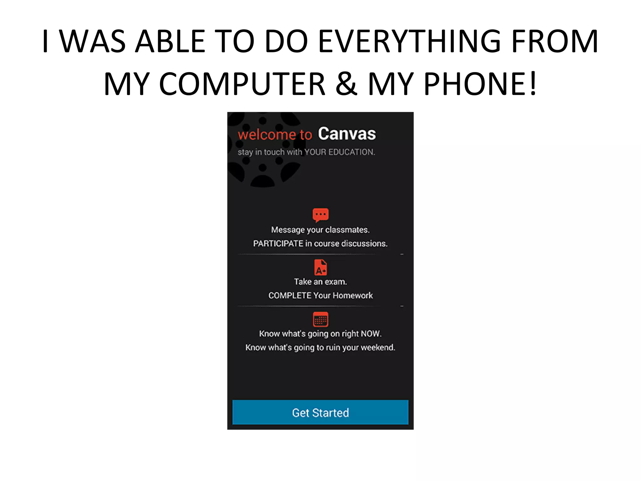 I WAS ABLE TO DO EVERYTHING FROM
MY COMPUTER & MY PHONE!