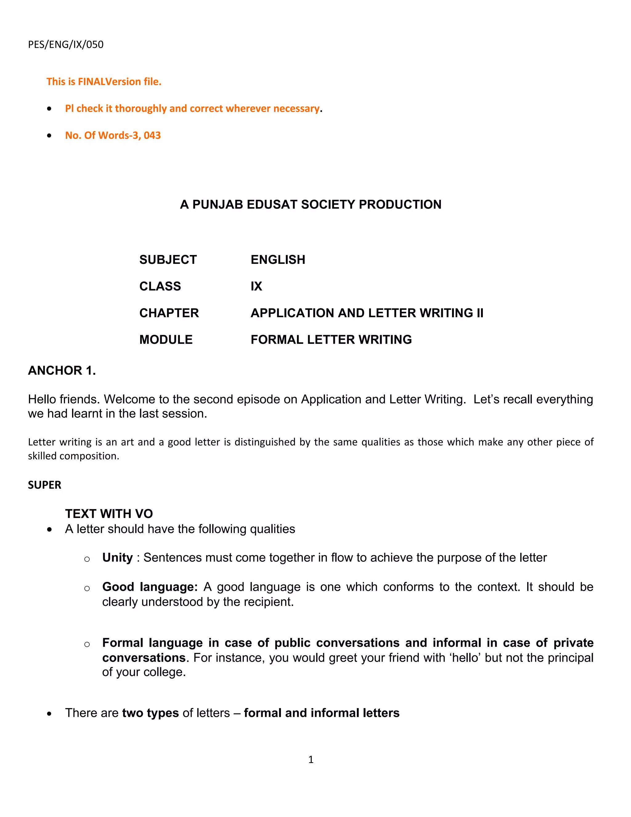 Ix application and letter writing part 2 _07.08.09r