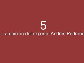 La opinión del experto: Andrés Pedreño
5
 