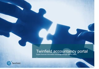 Twinfield accountancy portal
Digital financial information exchange through SBR & XBRL
v1.1
 