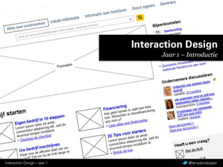 Interaction Design Jaar 1 – Introductie 