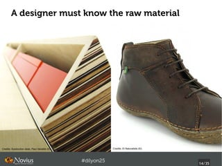 A designer must know the raw material




Credits: Subduction desk, Paul Venaille (©).               Credits: El Naturalista (©).




                                               #dilyon25
                                                                                          14/43
 