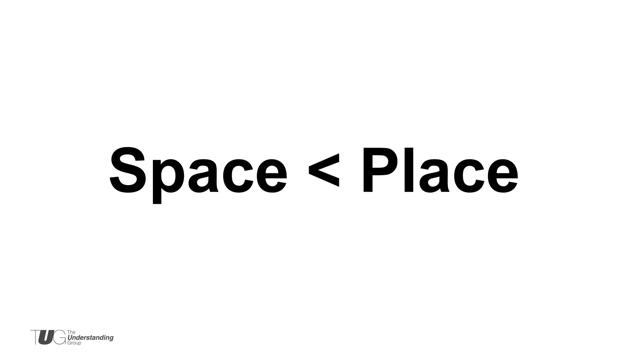 Space < Place

 