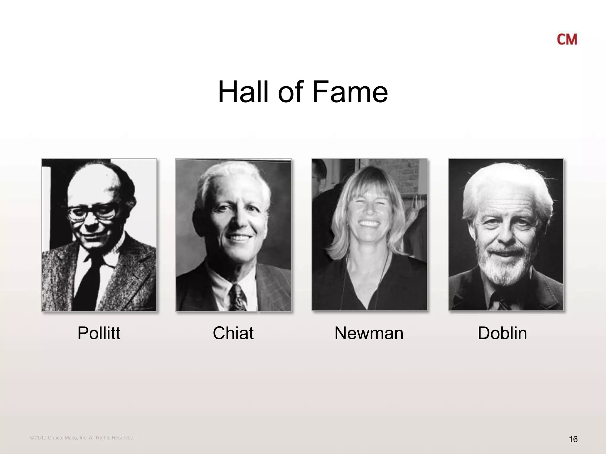 Hall of FamePollittChiatNewmanDoblin