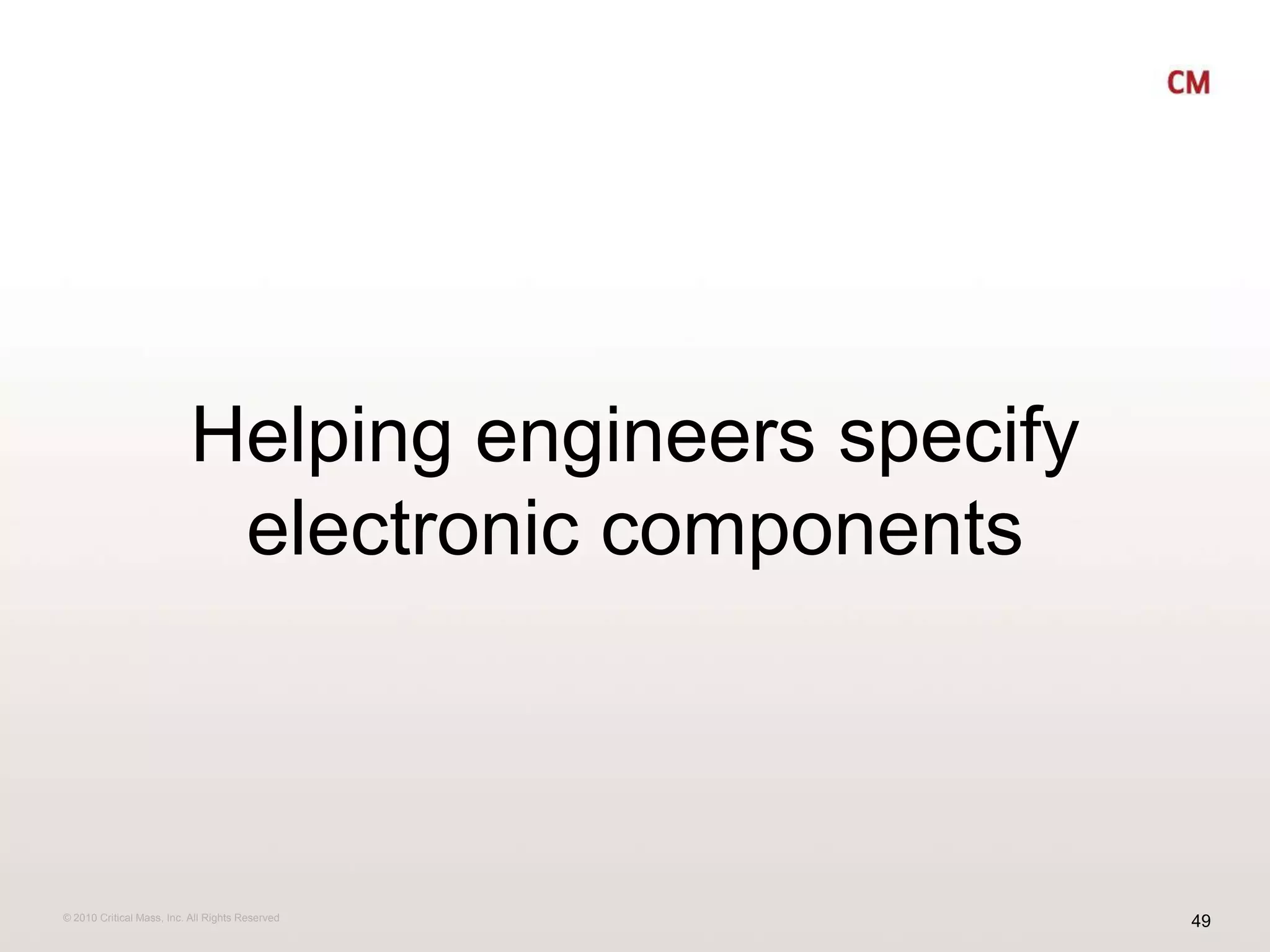 Helping engineers specify electronic components