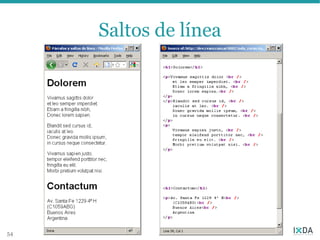 Saltos de línea




54
 