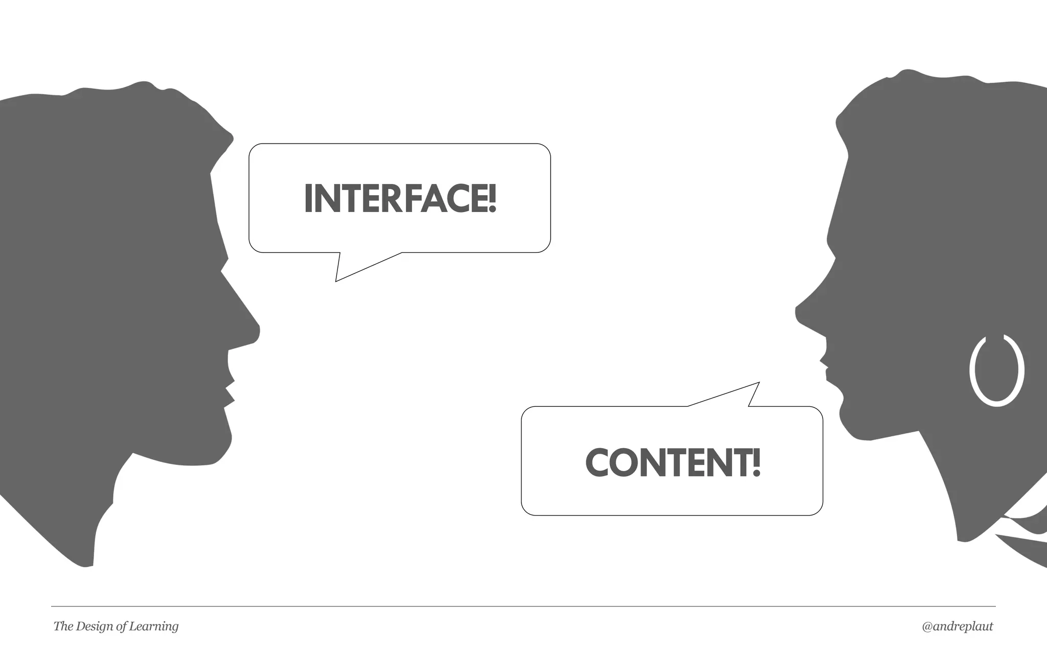 @andreplautThe Design of Learning
INTERFACE!
CONTENT!
 