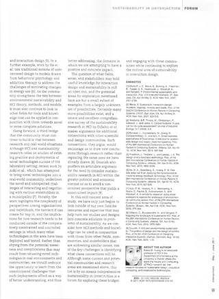 IxD and sustentability