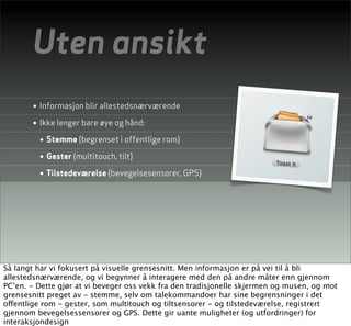 Lecture on Interaction Design, Pt 3