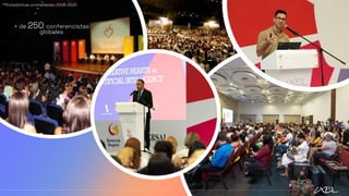 + de 250 conferencistas
globales
**Estadísticas promediadas 2008-2022
 