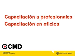 Capacitación a profesionales Capacitación en oficios 
