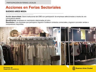 Acciones en Ferias Sectoriales BUENOS AIRES MODA ……………………………………………………………………………………………………………………………………………..………………………………………………...