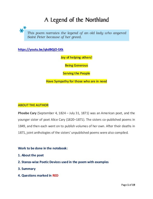A Legend of the Northland | CBSE 9 English Notes 2 a legend of the northland cbse 9 english notes 1 638