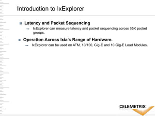 Ixia Load Test Ixiaexplorer | PDF