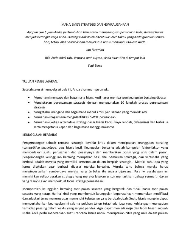 Ix Manajemen Strategis Dan Kewirausahaan X Www Didiarsandi Com