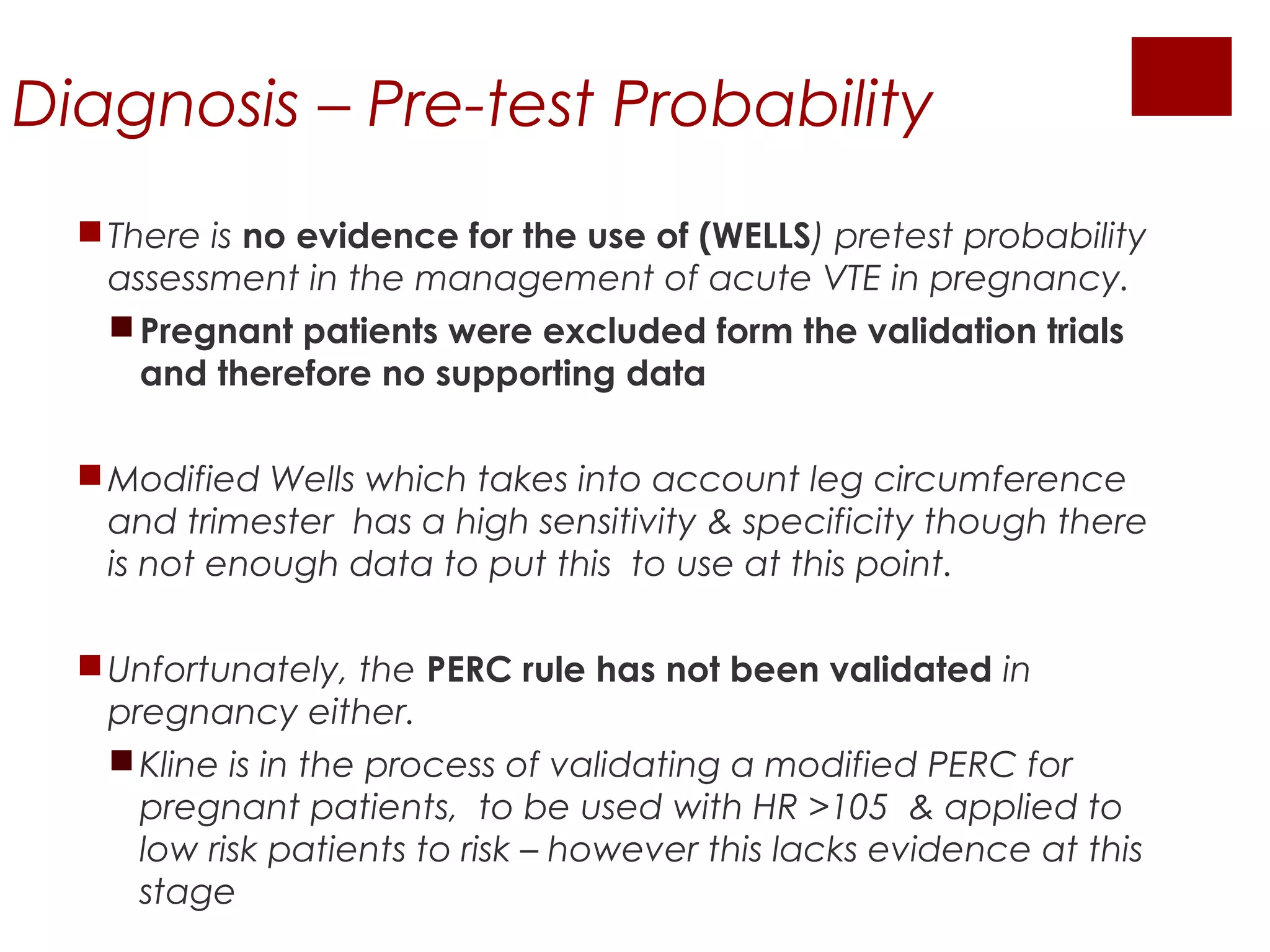 Investigation of suspected pulmonary embolism in pregnancy | PPT