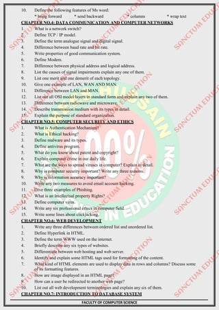Layer Definition Computer Science Comprehensive English and Urdu Preparation Paper for Class IX 2025-2026 ...