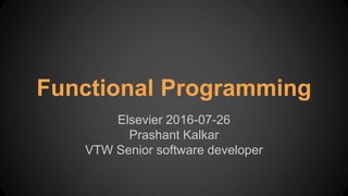 Functional programming | PPT