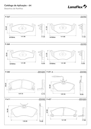 Catálogo de Aplicação - 64
Desenhos de Pastilhas
 