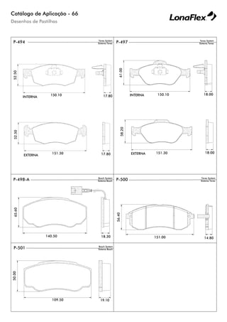 Catálogo de Aplicação - 66
Desenhos de Pastilhas
 