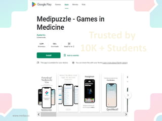 www.medipuzzle.com
Trusted by
10K + Students
 