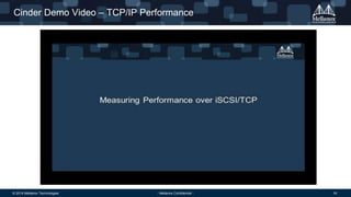 © 2014 Mellanox Technologies 16- Mellanox Confidential -
Cinder Demo Video – TCP/IP Performance
 