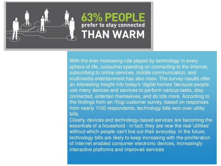 iYogi Insights - 63% people prefer to stay connected than warm