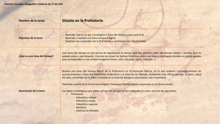 Ciencias Sociales: Geografía e Historia de 1º de ESO
Nombre de la tarea Sitúate en la Prehistoria
Objetivos de la tarea
- ...