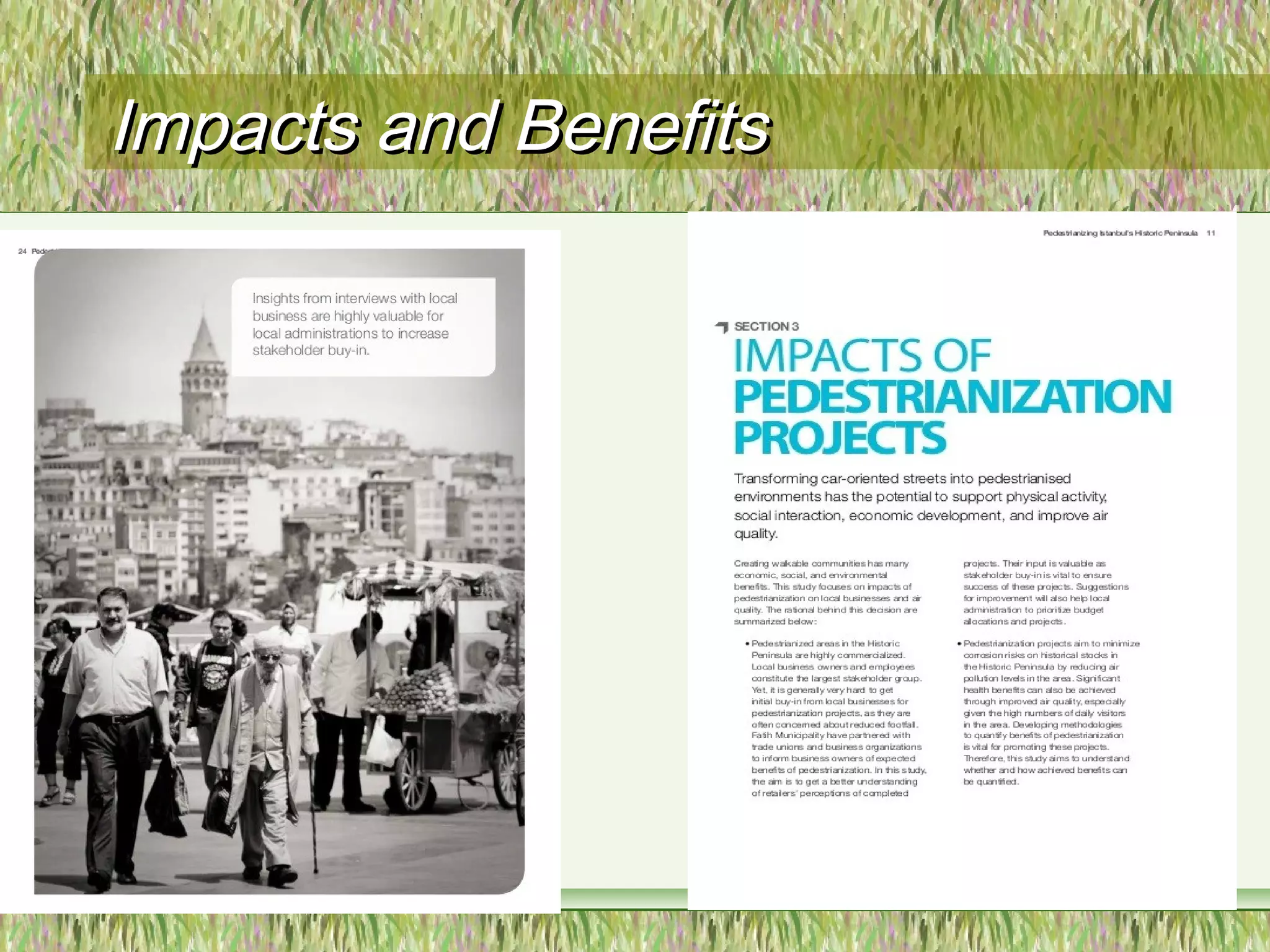 Impacts and BenefitsImpacts and Benefits
 