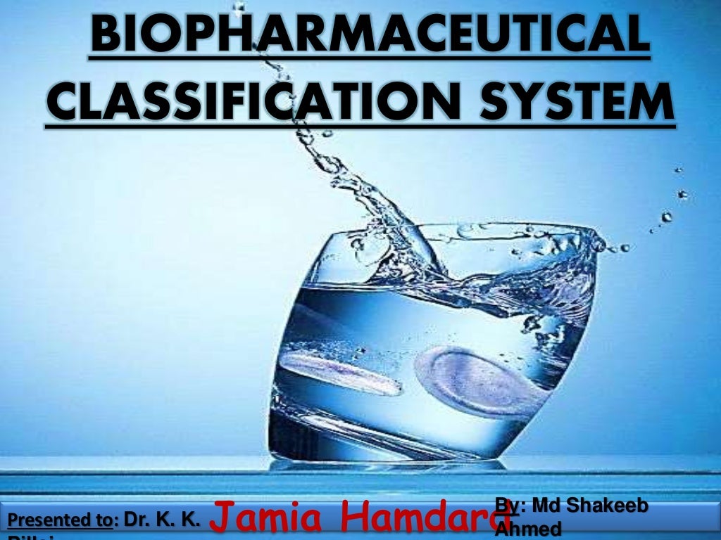 Biopharmaceutics classification system