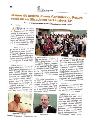 Alunos do projeto Jovem Agricultor do Futuro recebem certificado em Sertãozinho-SP