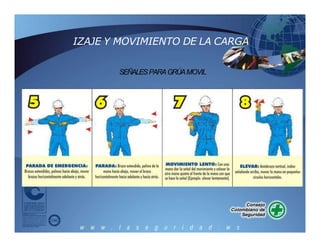 IZAJE Y MOVIMIENTO DE LA CARGA
SEÑALESPARAGRÚAMOVIL
 