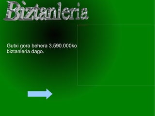 Gutxi gora   behera  3.590.000ko biztanleria  dago. Biztanleria 