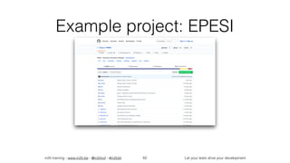 in2it training - www.in2it.be - @in2itvof - #in2tdd Let your tests drive your development
Example project: EPESI
62
 