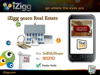iZigg 90210 Real Estate Realtor Notify Text  SellMyHome   To 