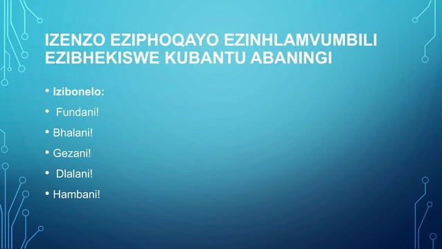 Izindlela Zesenzo Tst3 B PPTX izindlela-zesenzo-tst3-b-pptx