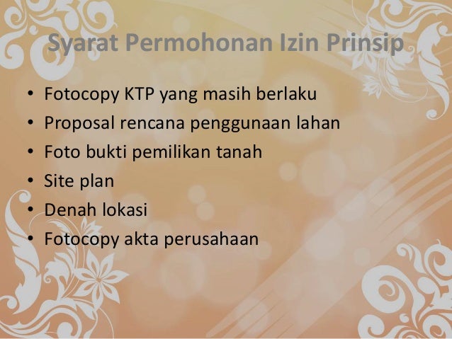 Proposal izin prinsip perumahan