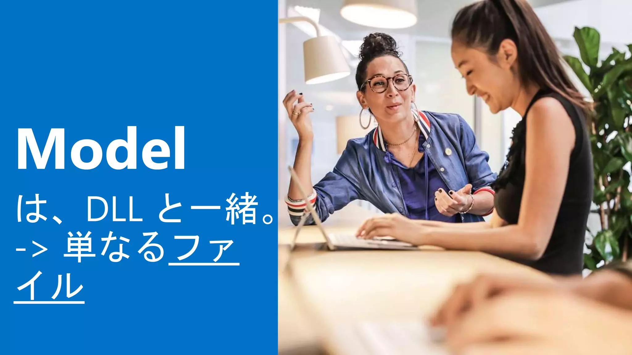 Model
は、DLL と一緒。
-> 単なるファ
イル
 