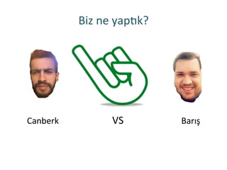 Biz	
 ne	
 yapok?	
 
Canberk	
 	
 	
 	
 	
 	
 	
 	
 	
 	
 	
 	
 	
 	
 	
 	
 	
 	
 	
 	
 	
 	
 	
 	
 	
 VS	
 	
 	
 	
 	
 	
 	
 	
 	
 	
 	
 	
 	
 	
 	
 	
 	
 	
 	
 	
 	
 	
 	
 	
 	
 	
 	
 Barış	
 	
 
 