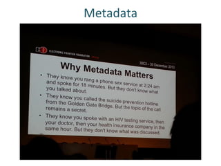 Metadata	
 
 
