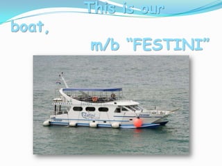            This is our boat,            m/b “FESTINI”