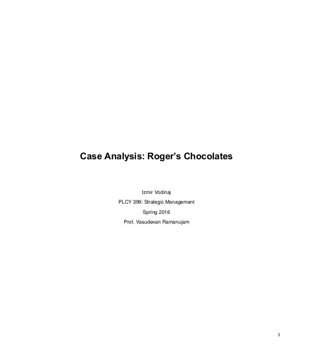 Rogers chocolates case study ivey