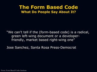 Innovative Zoning Strategies Workshop - Intro to form based codes ...