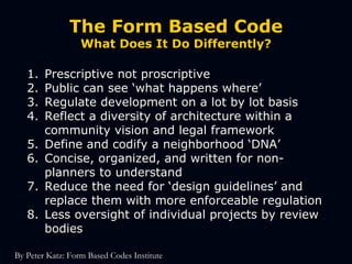 Innovative Zoning Strategies Workshop - Intro to form based codes ...