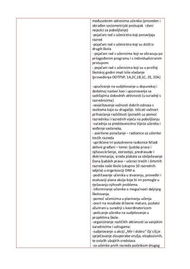 Odnos prema radu i medjusobno upoznavanje ucenika odnos prema radu i medjusobno upoznavanje ucenika