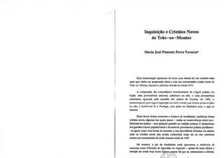 Inquisição e Cristãos Novos de Trás-os-Montes