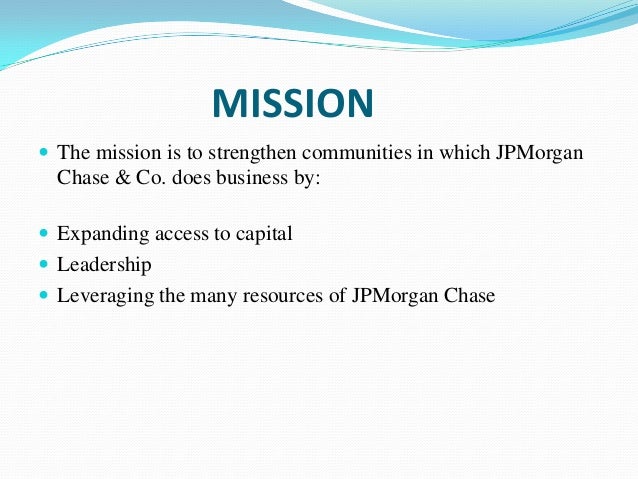 jp morgan chase essay