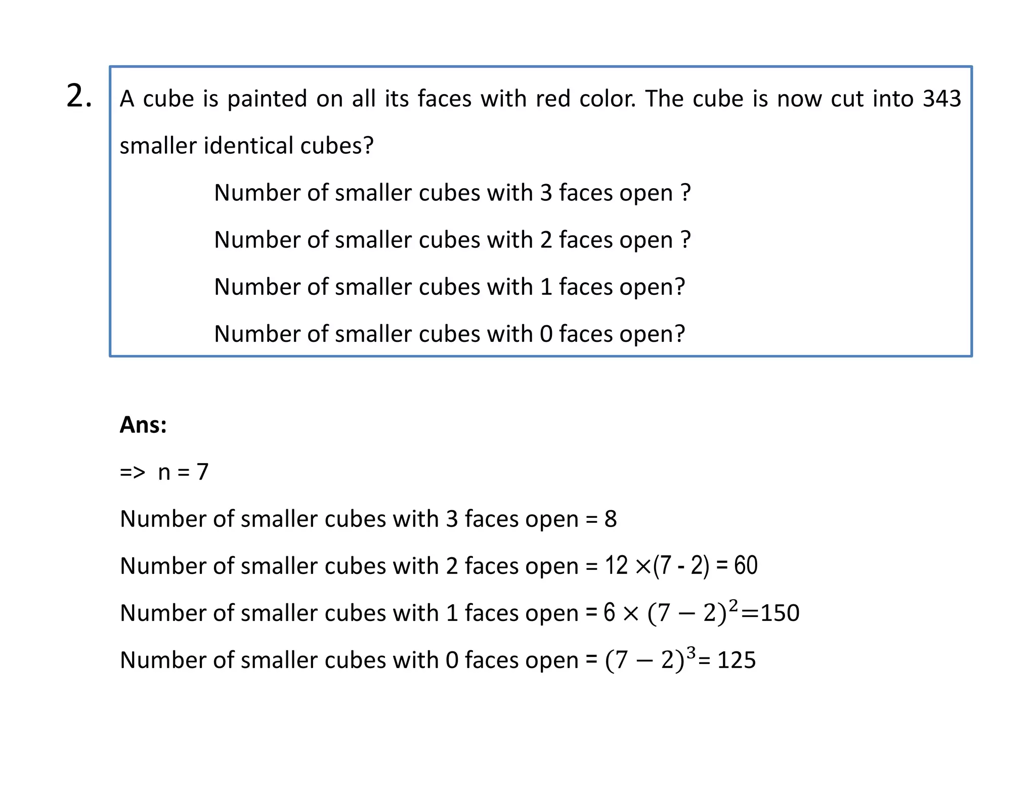 Aptitude Training - PROBLEMS ON CUBES | PDF