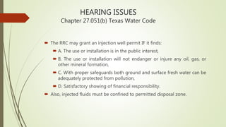 GCD Protest of a Texas RRC Injection Well Permit Application | PPTX